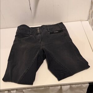 Woman’s Pikeur Dark Gray Jean Full Seat Riding Breeches  Size 38. GUC